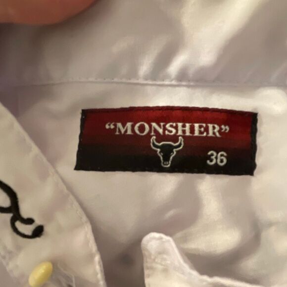 Monsher Men’s Western/Cowboy Embroidered L/S Button Up Shirt - Picture 10 of 10